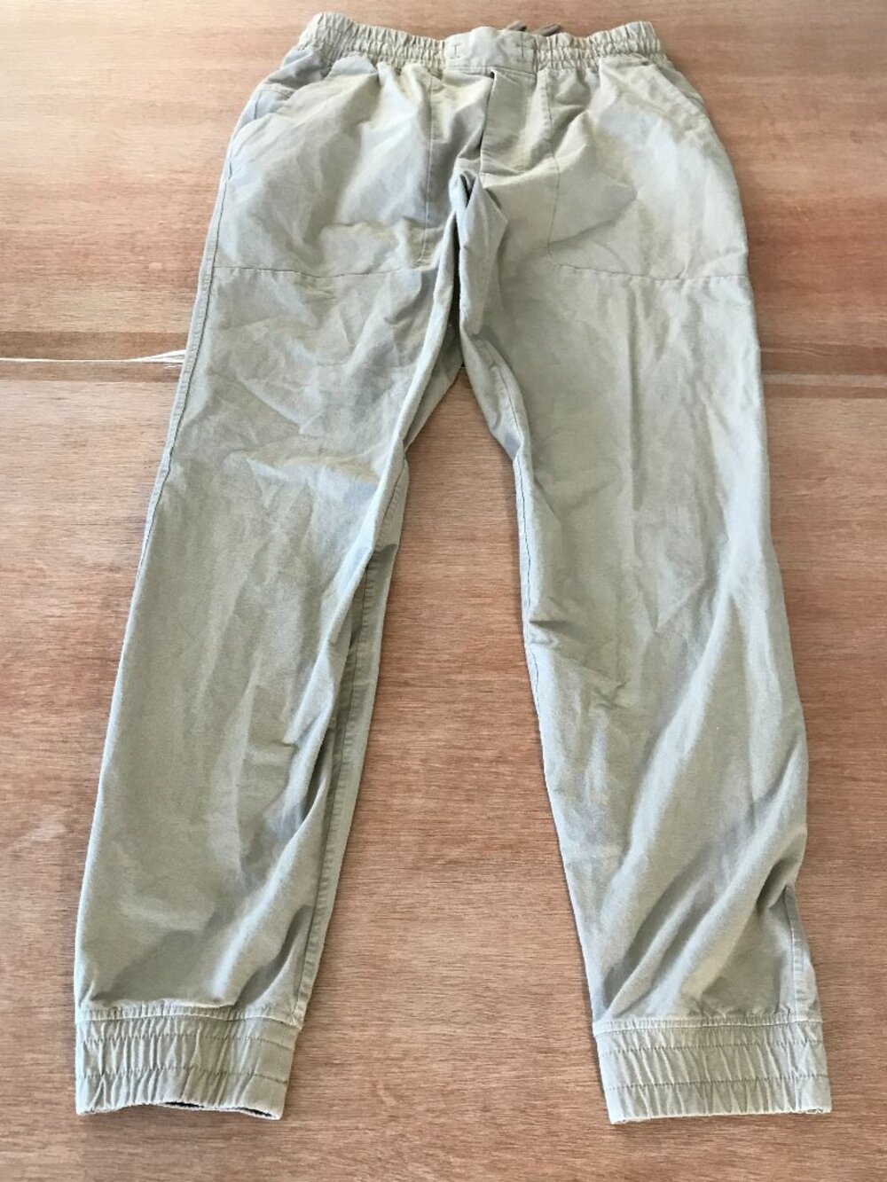 Lululemon ABC Athletic Jogger Men M Brown Mid Rise Zip Pocket Tie Waist Sports